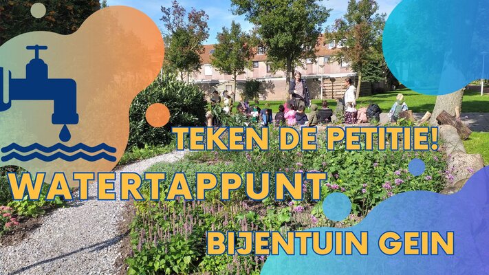 Petitie watertappunt schoolkinderen